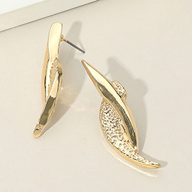 Abstract Textured Metal Twist Earrings