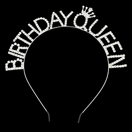 BIRTHDAY QUEEN Rhinestone Embellished Headband