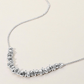Metal Nugget Beaded Necklace
