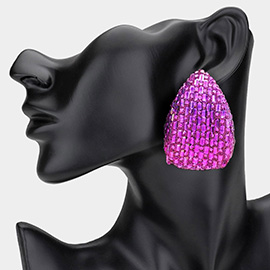 Bold Glam Rhinestone Embellished Teardrop Earrings