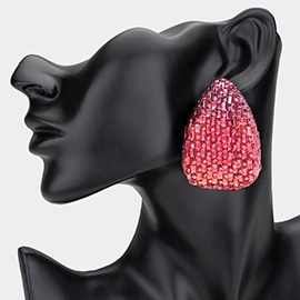 Bold Glam Rhinestone Embellished Teardrop Earrings