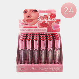 24PCS - Miss Betty Glittered Lip Glosses