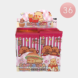 36PCS - Capybara Trading Card Game Set