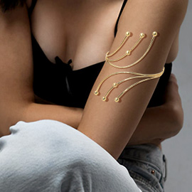 Metal Ball Tip Wire Arm Cuff Bracelet