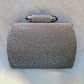 Bling Studded Structured Hardcase Clutch Evening Bag / Crossbody Bag