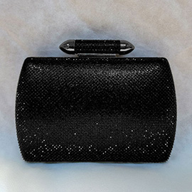 Bling Studded Structured Hardcase Clutch Evening Bag / Crossbody Bag