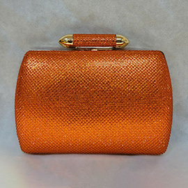 Bling Studded Structured Hardcase Clutch Evening Bag / Crossbody Bag