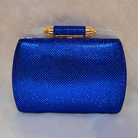 Bling Studded Structured Hardcase Clutch Evening Bag / Crossbody Bag