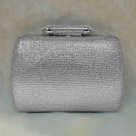 Bling Studded Structured Hardcase Clutch Evening Bag / Crossbody Bag