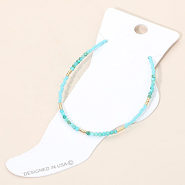 Faceted Beaded Anklet