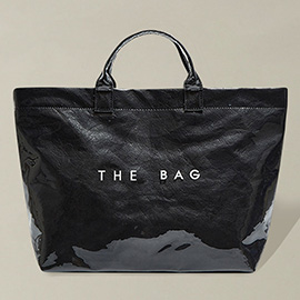 THE BAG Message Print Paper Transparent Paper Top Handle Tote Bag