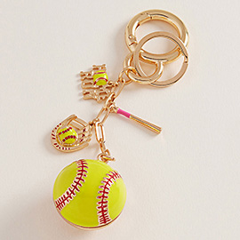 Softball Keychain / Bag Charm