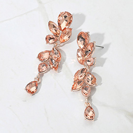 Marquise Teardrop Cluster Dropdown Evening Earrings
