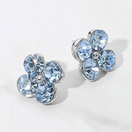 Crystal Quatrefoil Stud Earrings