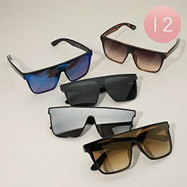 12PCS - Oversized Shield Sunglasses