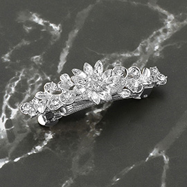 Floral Stone Accent Barrette