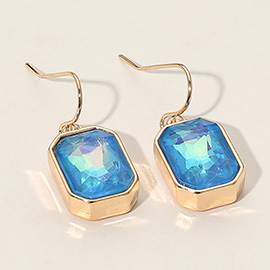 Iridescent Faceted Drop Dangle Earrings