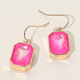 Iridescent Faceted Drop Dangle Earrings