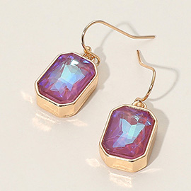 Iridescent Faceted Drop Dangle Earrings