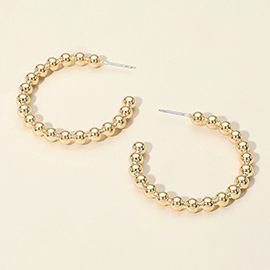Metal Bubble Hoop Earrings