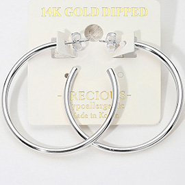 14K Gold Dipped Hypoallergenic Hoop Earrings
