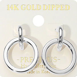 14K Gold Dipped Hypoallergenic Doorknocker Earrings