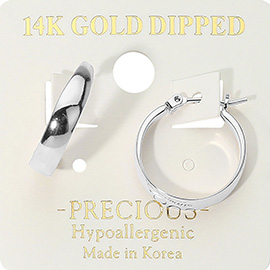 14K Gold Dipped Hypoallergenic Pin Catch Mini Hoop Earrings