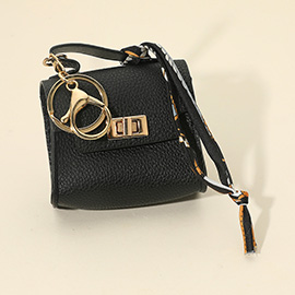 Faux Leather Mini Handbag Keychain / Bag Charm