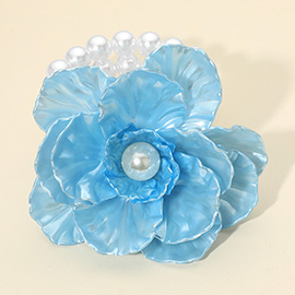 Pearl Accent Floral Stretch Bracelet