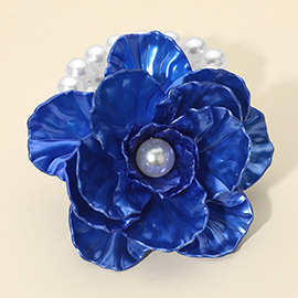 Pearl Accent Floral Stretch Bracelet