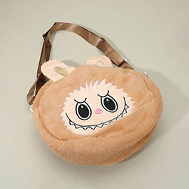Kids Plush Monster Bunny Character Crossbody Bag
