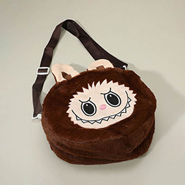 Kids Plush Monster Bunny Character Crossbody Bag