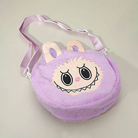 Kids Plush Monster Bunny Character Crossbody Bag