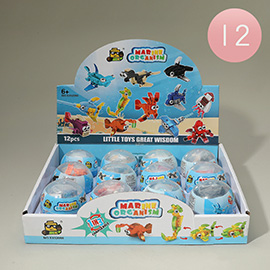 12PCS - Kids Marine Organism Building Toys