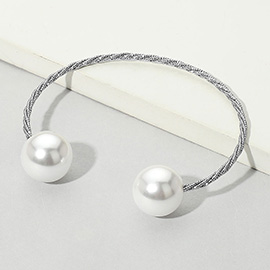 Pearl Open Cuff Bracelet