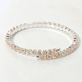 CZ Round Cluster Evening Bracelet