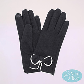Bow Accent Smart Touch Gloves