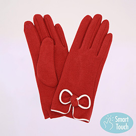 Bow Accent Smart Touch Gloves