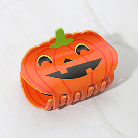 Halloween Pumpkin Hair Claw Clip