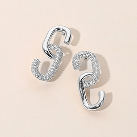 Linked Pave Statement Earrings