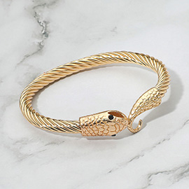 Snake Head Twisted Cuff Bracelet
