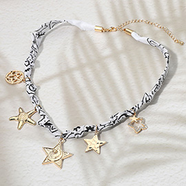 Star Charm Station Bandana Fabric Necklace