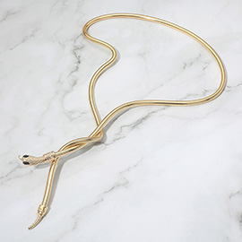Snake Head Adjustable Statement Necklace