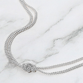 Beaded Knot Statement Necklace