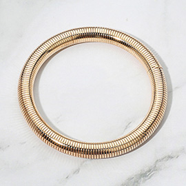 Wide Coil Bangle Bracelet