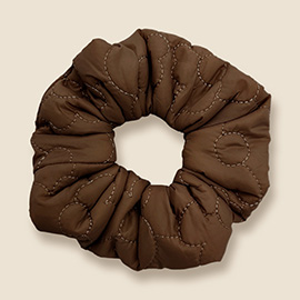 Flower Quilted Padded Scrunchie