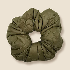 Flower Quilted Padded Scrunchie