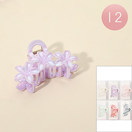 12PCS - Flower Hair Claw Clips