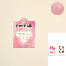 12 SET OF 24 - Fun Effective Cute Pimple Patch