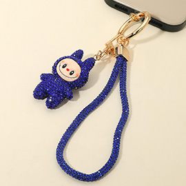 Cute Sparkling Doll Rhinestone Phone Strap / Keychain / Bag Charm
